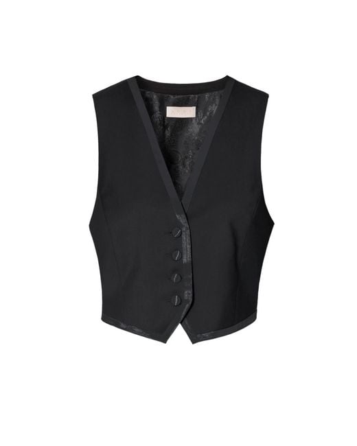 AGGI by HALEWSKI Black Uma Fashion Short Suit Vest