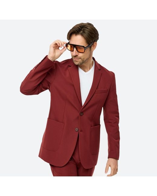 DAVID WEJ Red Ashford Relaxed Drawstring Trouser for men