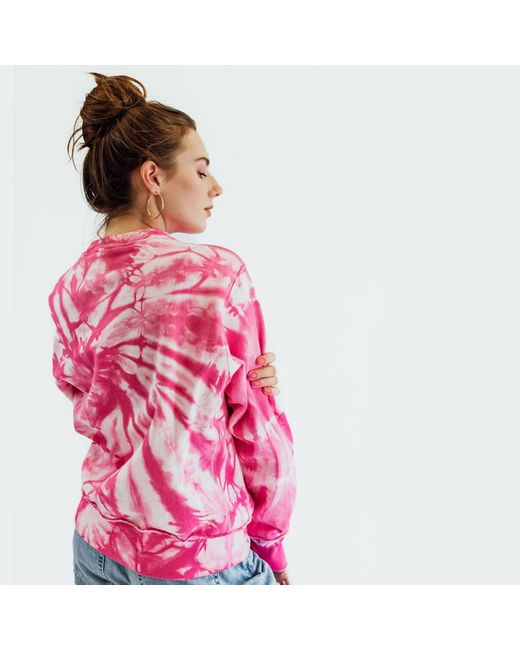 Zenzee Pink Barbie Bubblegum Tie Dye Reconstructed Sweatshirt