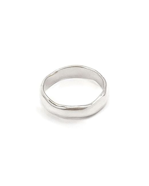 Biko Jewellery Metallic Wavi Ring Thin
