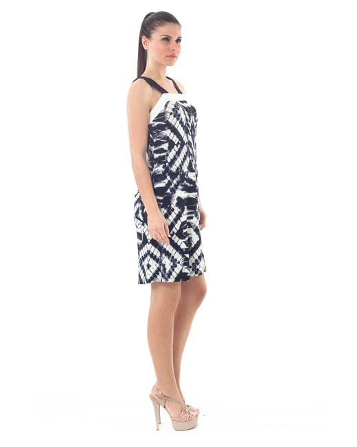 Conquista White Strap Detail Print Dress