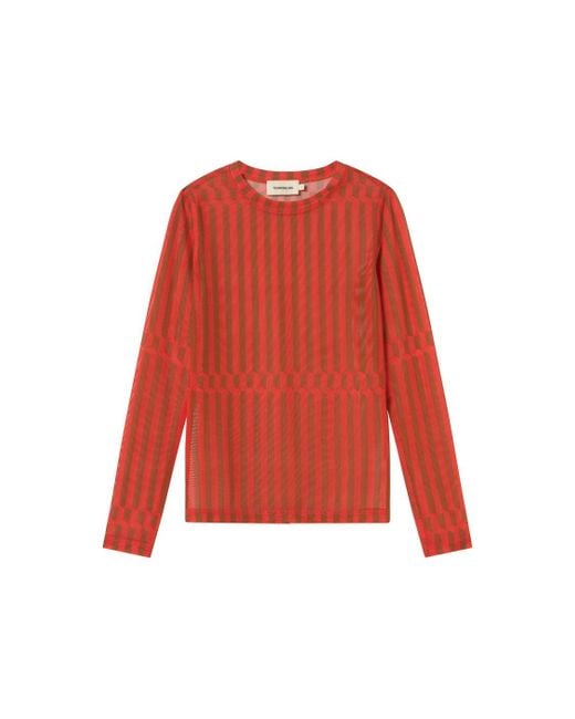 Thinking Mu Red Esque Tere Top