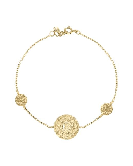 Luna Charles Metallic Alena Sun Coin Bracelet