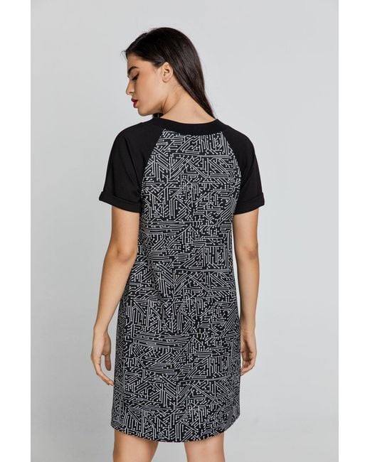 Conquista Black A Line Dress Fashion