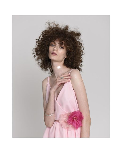NEVA Pink Althea Tiered Tulle Occasion Maxi Dress