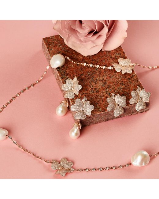 Latelita London Natural Rose Flower Large Stud Earrings Rose