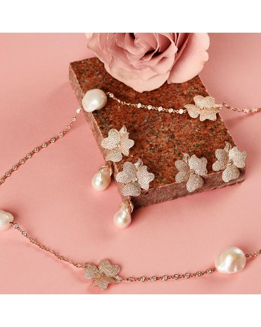 Latelita London Natural Rose Flower Large Stud Earrings Rose