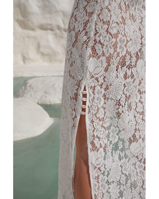 Palm Collective White Neutrals Fleur Lace Maxi Dress