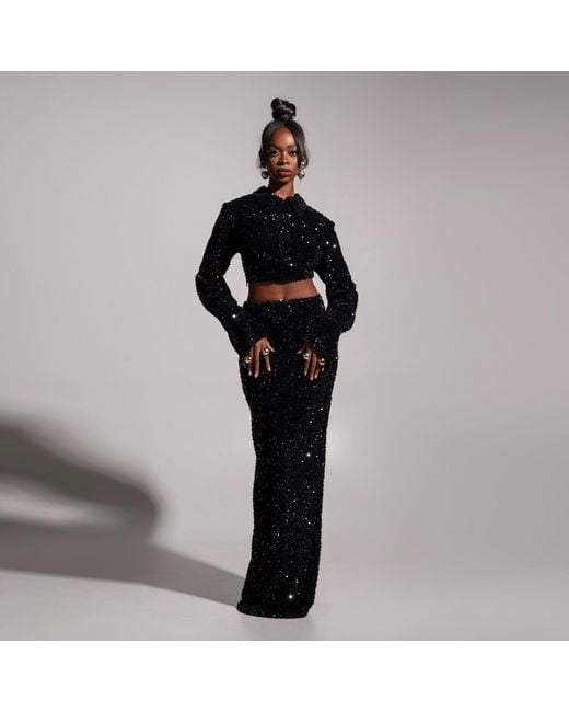 Ofuure Black Laura Sequin Set
