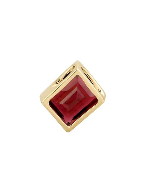 Artisan Red 18K Tourmaline Pendant