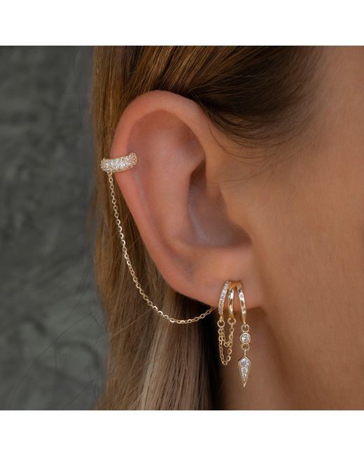 Aaria London Metallic Palma Charm Earring