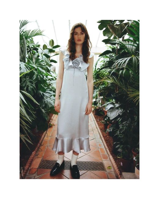 Lisa The Label Blue Le Jardin Peony Dress