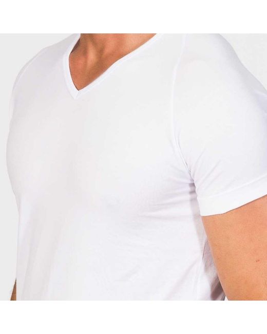 Zd - Zero Defects White Ranglan V-Neck T-Shirt for men