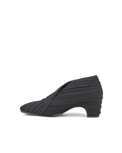 United Nude Blue Woven Elastic Ankle Bootie With Angular Toe