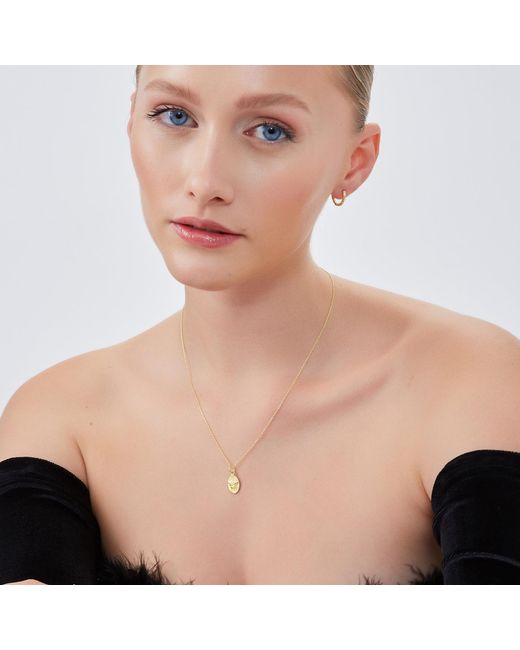 Spero London Metallic Sterling Bee Chain Pendant Necklace