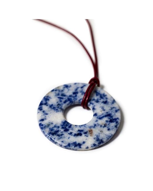 Kybele Studio Blue Ocean Mist Cord Necklace With Lapis Lazuli