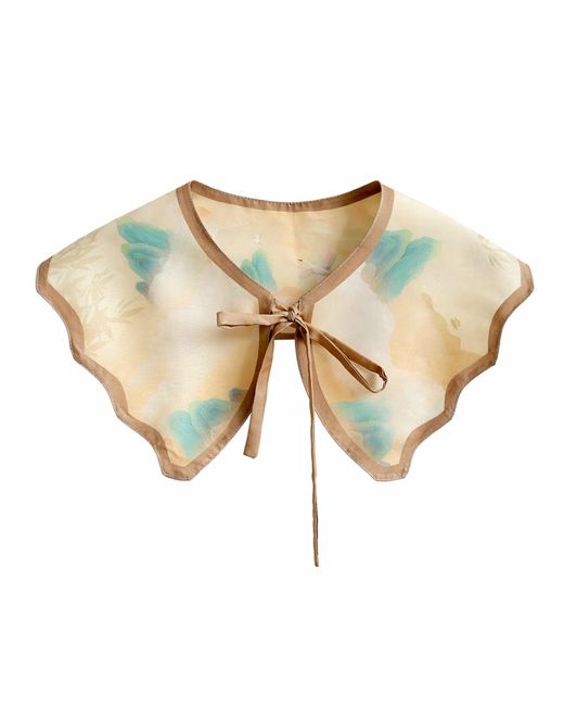 My Little Nature Multicolor Detachable Collar Cape Printed Statement Collar