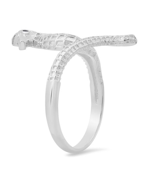 Kylie Harper White Sterling Sapphire Cz Seahorse Ring