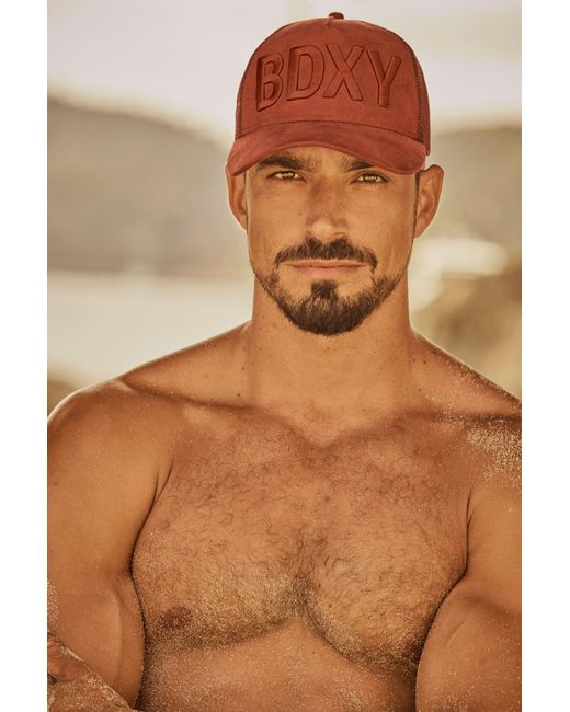 Bdxy Studio Red The Gaffer Trucker Cap for men