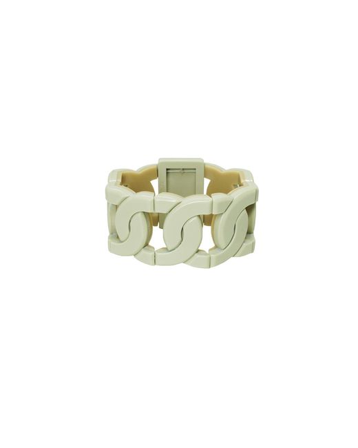 Gissa Bicalho Green Handmade Acrylic Bracelet Links And Stones Clay
