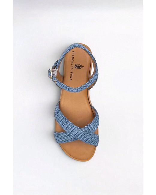 Franchetti Bond Blue Alicia Italian Raffia Denim