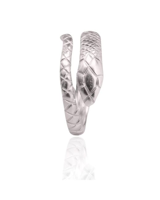 Rare Matters Jewelry Metallic Year Of The Snake Rattlesnake Fine Sterling Ring for men
