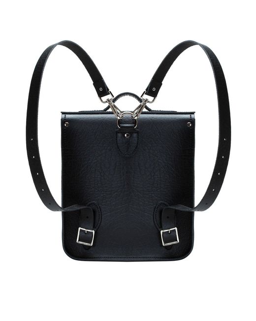 Zatchels Blue Handmade Leather Small City Backpack