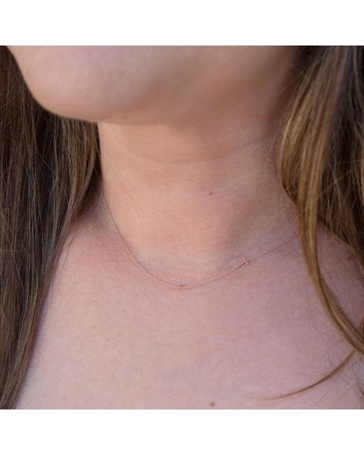 Maya Brenner Metallic 14K Asymmetrical Letter Necklace