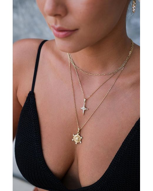 Aaria London Metallic Astari Pendant Neckace