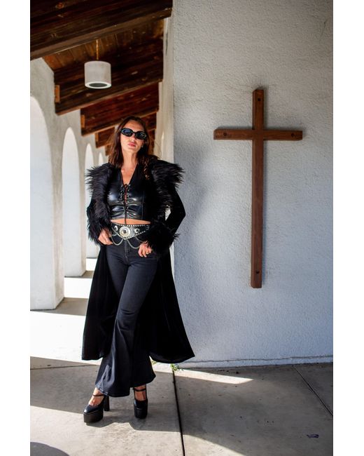 Jennafer Grace Black Penny Vixen Faux Fur Jacket