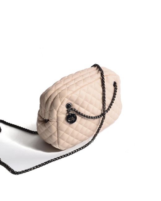 SJW BAGS LONDON Pink Neutrals Carlton Vegan Leather Quilted Handbag