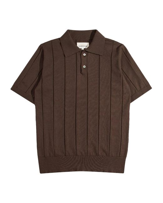 Far Afield Brown Jacobs Knit Polo for men