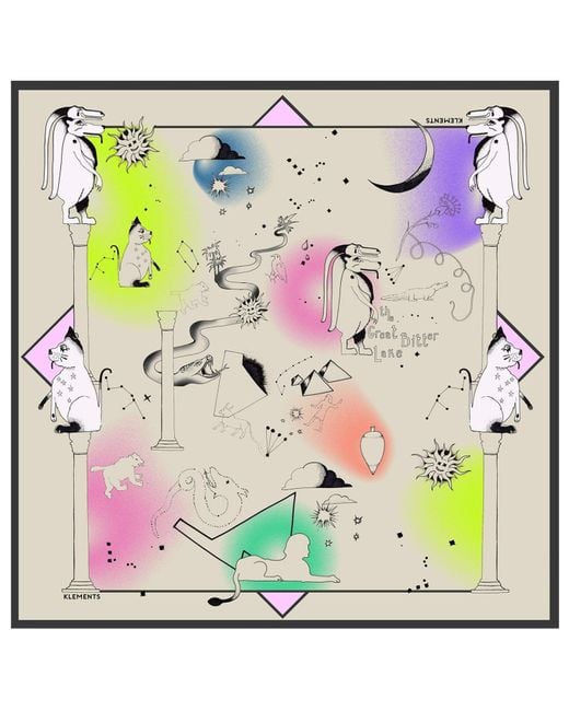 Klements Multicolor Silk Scarf