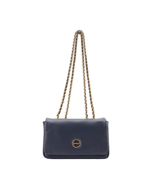 Paul Costelloe Blue Moxie Leather Crossbody Bag