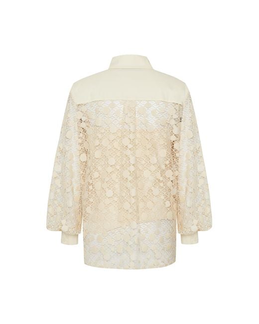 Exquise Natural Neutrals Noelle Cotton Lace Shirt