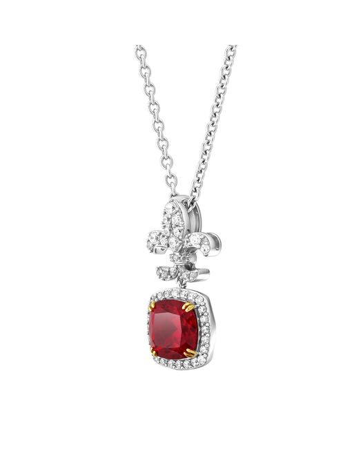 Arte Madrid Red Casa Real Fleur-De-Lis Necklace