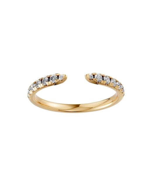Aya Fine Jewelry Metallic Round Cut Lab Diamond Open Anniversary Band Ring