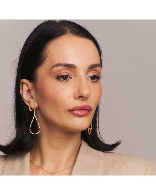 Moon London Metallic Eve Mixed Tourmaline Drop Earrings