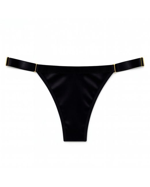 Zelf Intimates Black Stella Thong Recycled