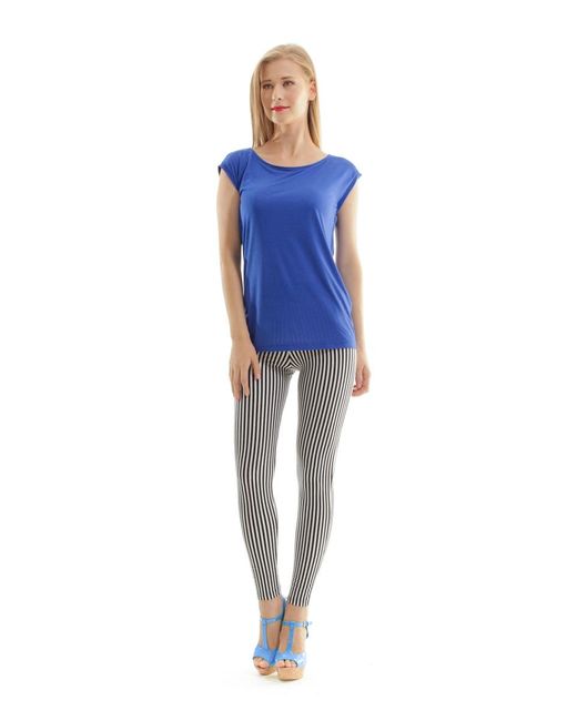 Conquista Blue Sleeveless Micromodal Cashmere Blend Top
