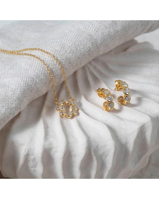 Auree Jewellery Metallic Ortigia Mini Moissanite & Vermeil Necklace