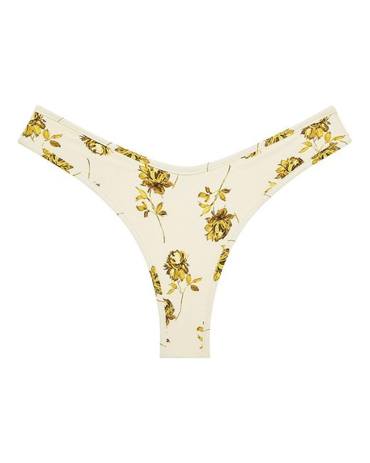 Montce Metallic Gold Filigree Added Coverage Lulu Bikini Bottom