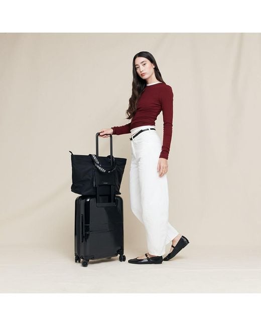 Lulu Guinness Black Nylon Macy Tote Bag