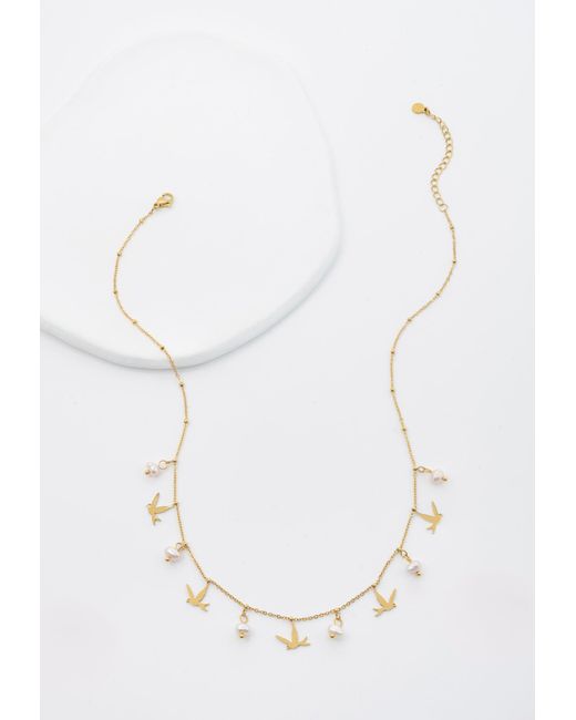 Starfish Project Metallic Wings Of Hope Pearl Necklace