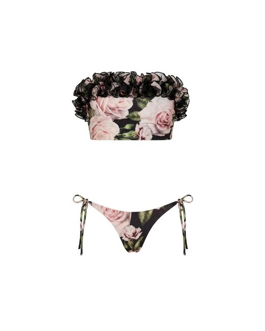 Nur Karaata Black Bloom Clara Short Waisted Bikini