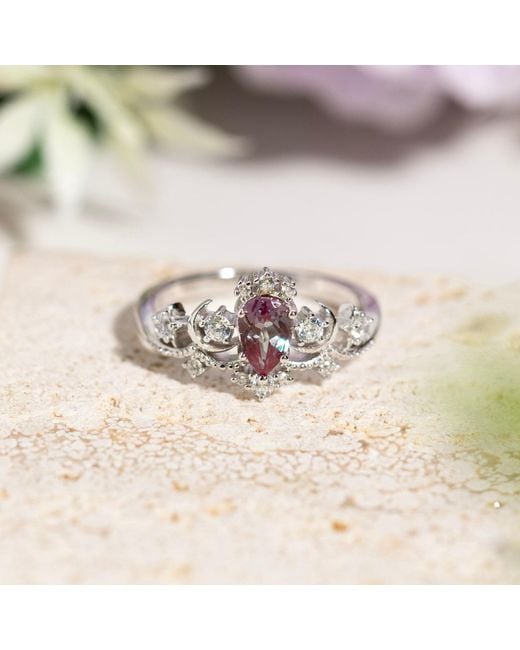 Azura Jewelry New York Metallic Moonlit Alexandrite Ring Vermeil