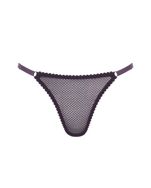 Daily Underwear Purple Adjustable String Panties Plum