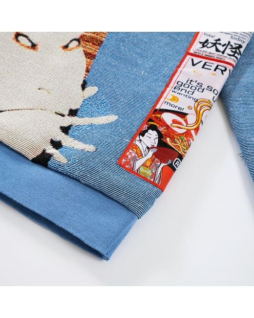 VERYRARE Blue Yokai Kabuki Crewneck for men