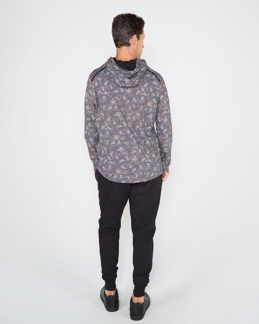 Lords of Harlech Gray Hank Madrid Paisley Hoodie for men