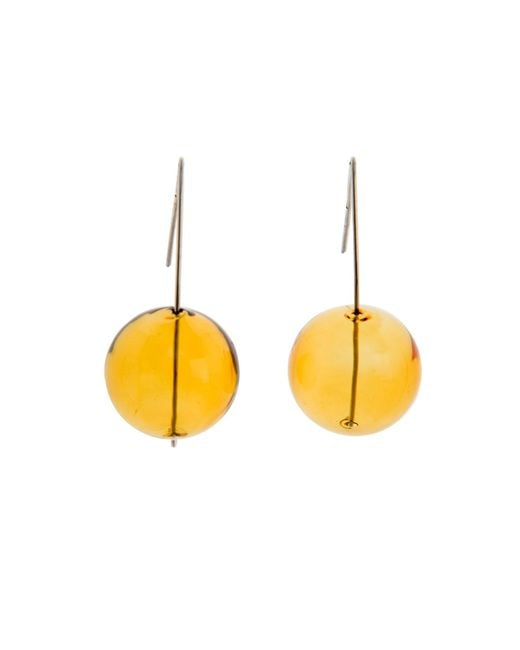 Laura Daili Yellow Golden Glow – Blown Glass Earrings